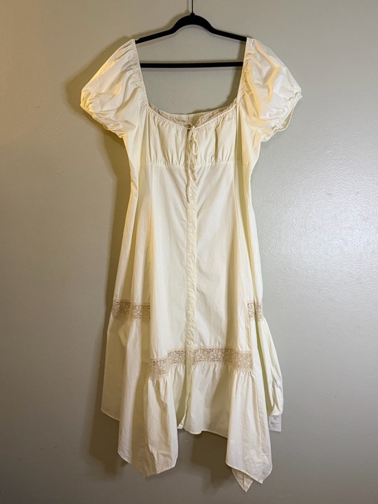 Cider Dresses & Skirts - NWT Cider Cream Cotton Cottagecore Milkmaid Lace Trim Midi Dress 2XL